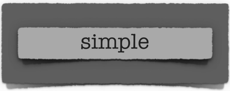 lenten journal: simple