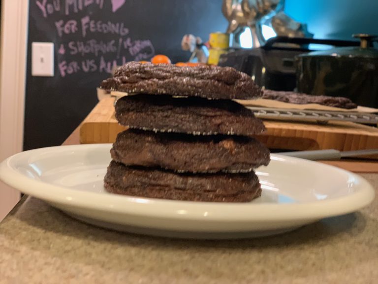 chocolate, olive oil, and sea salt cookies