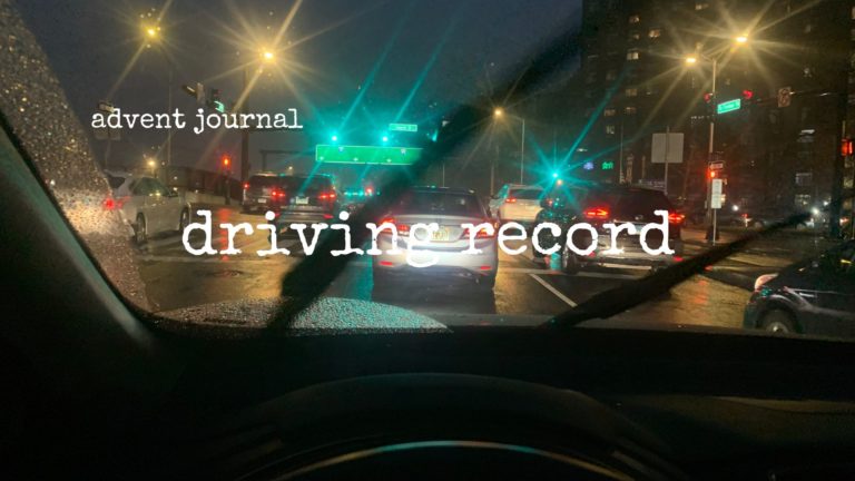 advent journal: driving record