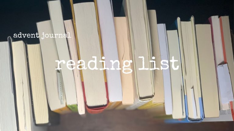 advent journal: reading list