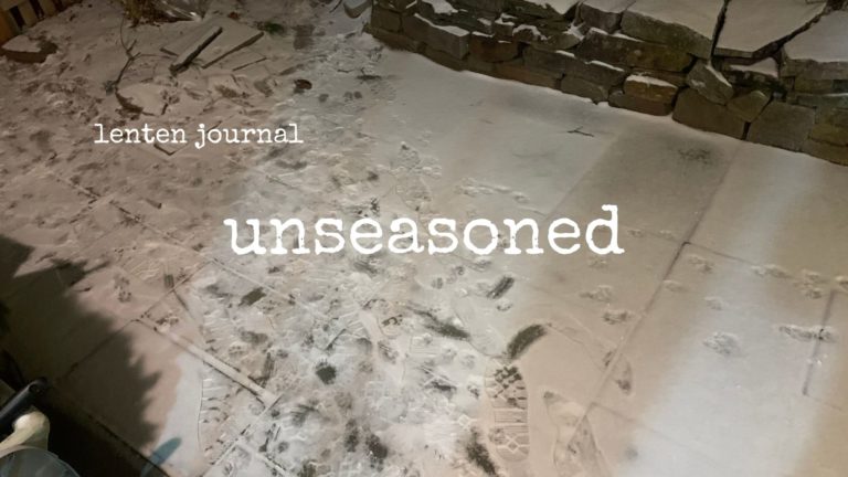 lenten journal: unseasoned