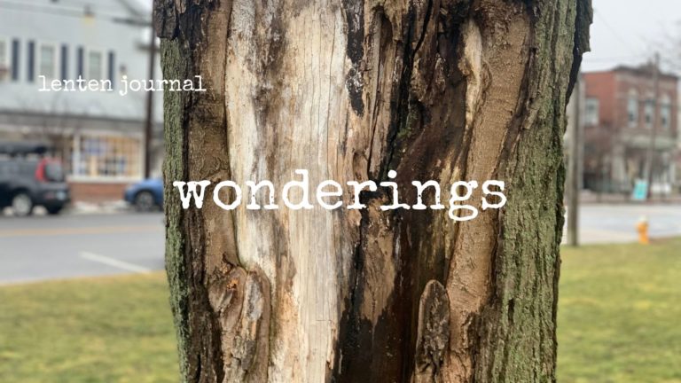 lenten journal: wonderings