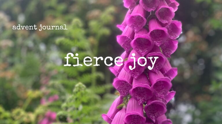 advent journal: fierce joy