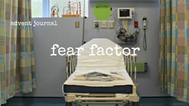 advent journal: fear factor