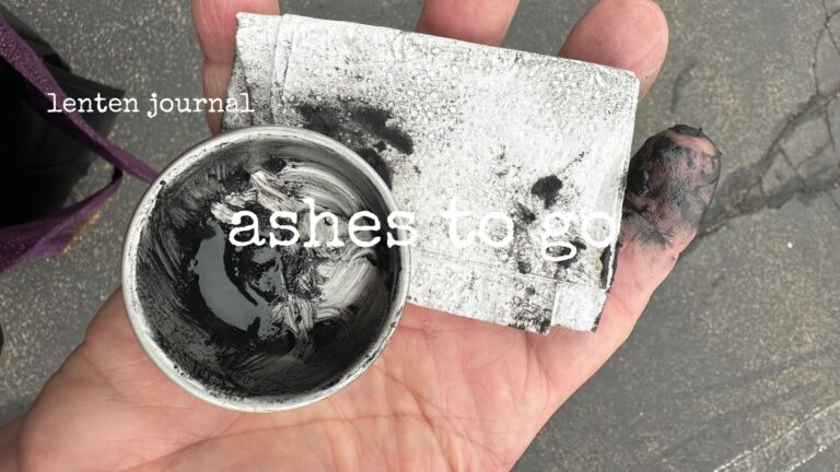 lenten journal: ashes to go