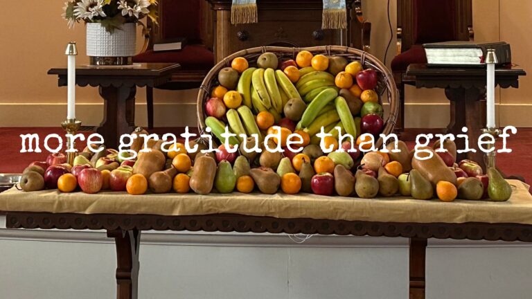more gratitude than grief