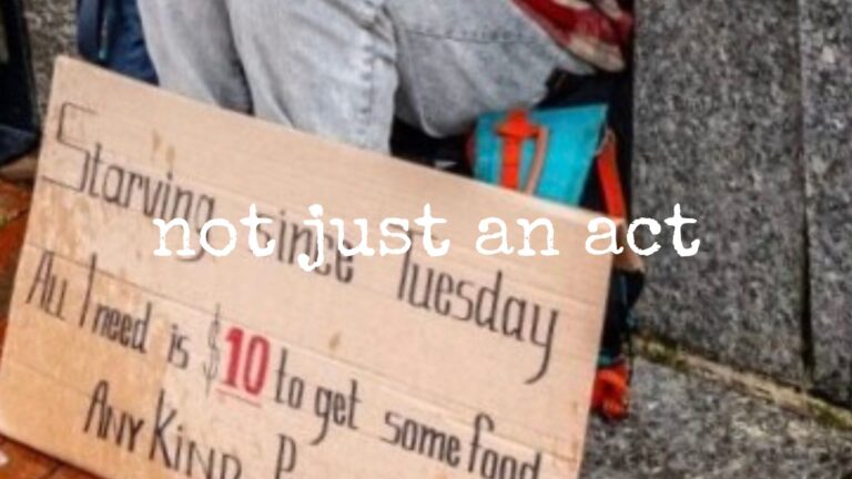 lenten journal: not just an act