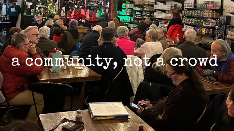 a community, not a crowd